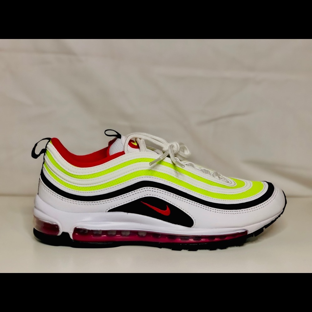 Nike Air Max 97 Running Shoes Rush Pink Neon Volt